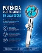 Cabezal de Ducha Turbo 360° de Alta Presión con Filtro Ahorrador de Agua